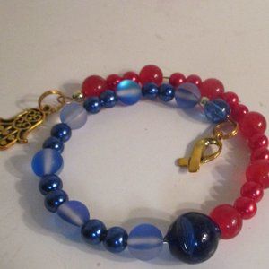 Awareness Bracelets Handmade By candyjewelshop In The IPF Color Blue💙💙